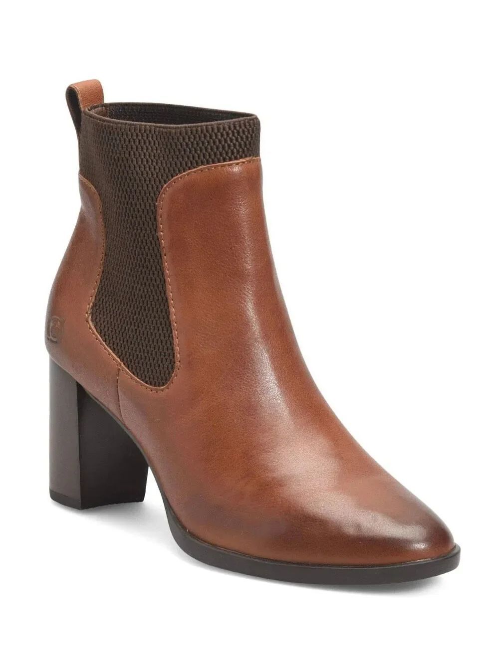 Born Brown Leather Chelsea Boots Women’s Size Heeled Ankle Booties 10M